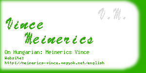 vince meinerics business card